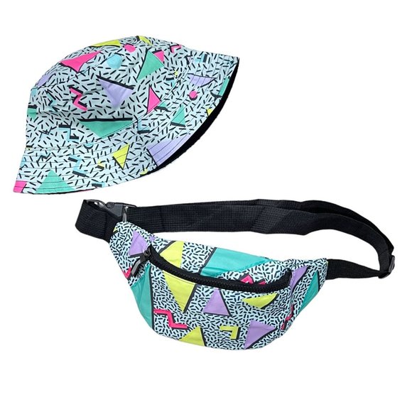 Extra Kitsch Other - Retro Party Matching Fanny Pack and Bucket Hat